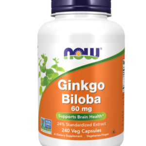Now Ginkgo Biloba, 240 Capsules, 60 mg