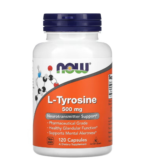Now Foods, L-Tyrosine, 500 mg, 120 gélules