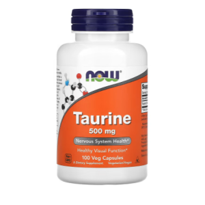 NOW Foods, Taurine, 500 mg, 100 capsules végétales