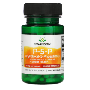 Swanson, P-5-P, double concentration, 40 mg par capsule, 60 capsules