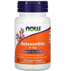 Now Foods, Astaxanthine, 4 mg, 60 gélules végétariennes