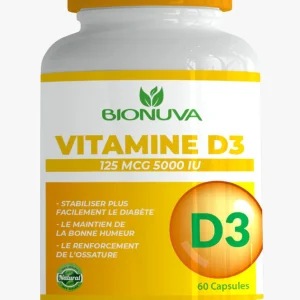 Acheter Bionuva Vitamine D3 60cp - Prix au Maroc