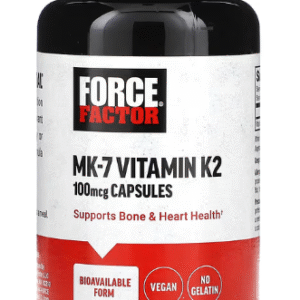 Force Factor, Vitamine K2 MK-7, 100 µg, 60 capsules végétales