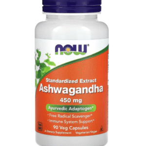 NOW Foods, Ashwagandha, Extrait standardisé, 450 mg, 90 capsules végétariennes
