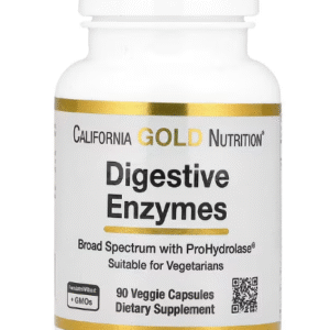 California Gold Nutrition, Enzymes digestives avec mélange d'enzymes breveté, Mélange d'enzymes ProHydrolase® et d'amylase, 90 capsules végétales