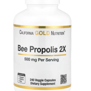 California Gold Nutrition, Propolis d'abeille 2X, Extrait concentré, 500 mg, 240 capsules végétales