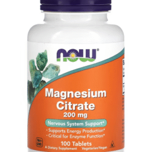 NOW Foods, Citrate de magnésium, 200 mg, 100 comprimés