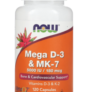 NOW Foods, Mega D-3 et MK-7, 120 capsules