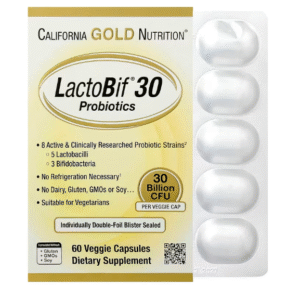 California Gold Nutrition, Probiotiques LactoBif® 30, 30 milliards d'UFC, 60 capsules végétales