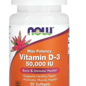 NOW Foods Vitamine D3 50 000 UI